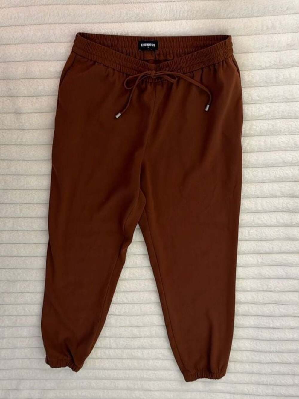 Express Brown High Rise Ankle Jogger Pants Size M